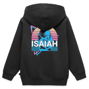 Jesaja Israelit Prophet Jude Jude - Kinder Premium Organic Zip Hoodie - Schwarz - Hinten - AI Model Kid Male (0cm)