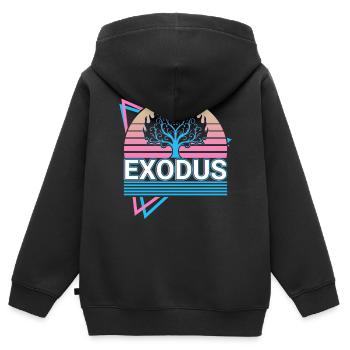 Exode Buisson ardent Christianisme R - Sweat Premium à capuche zippé enfant bio - noir - Dos - AI Model Kid Male (0cm)