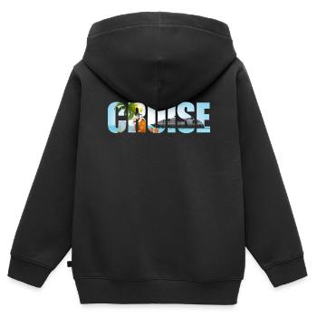 Croisière vacances croisière - Sweat Premium à capuche zippé enfant bio - noir - Dos - AI Model Kid Male (0cm)