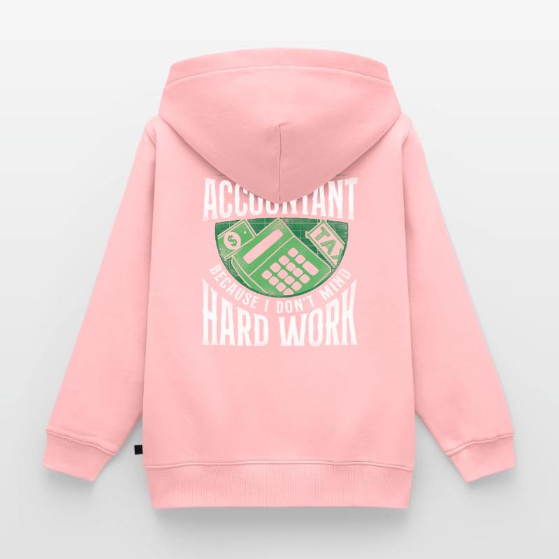 Comptable Comptable Comptable Comptabilité Sweat Premium à capuche zippé enfant bio