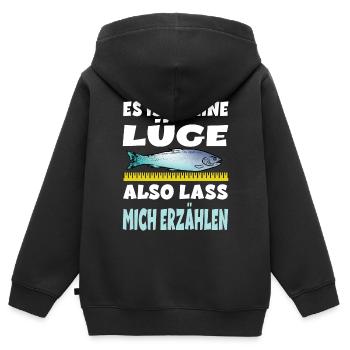 Es Ist Meine Lüge Also Lass Mich Erzählen für - Kinder Premium Organic Zip Hoodie - Schwarz - Hinten - AI Model Kid Male (0cm)
