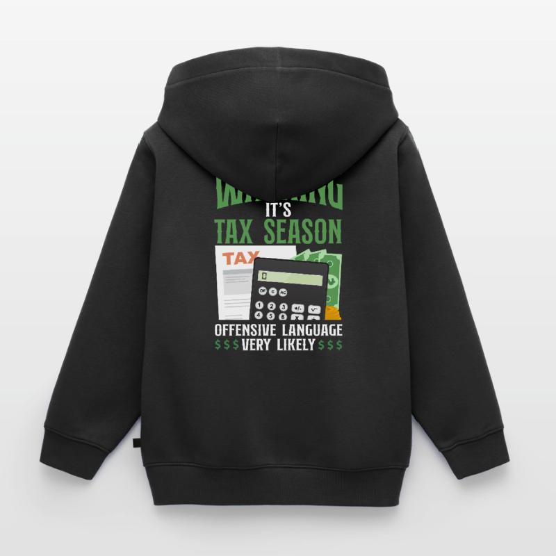 Comptable Comptable Comptable Comptabilité Sweat Premium à capuche zippé enfant bio