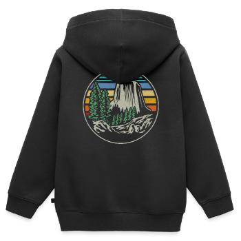 Devils Tower National Monument - Kids Premium Organic Zip-up Hoodie - black - Back - AI Model Kid Male (0cm)