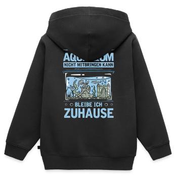Entwicklung Von Aquaristen, Aquarium - Kinder Premium Organic Zip Hoodie - Schwarz - Hinten - AI Model Kid Male (0cm)