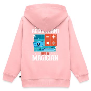 Comptable Comptable Comptable Comptabilité - Sweat Premium à capuche zippé enfant bio - rose - Dos - AI Model Kid Female (0cm)
