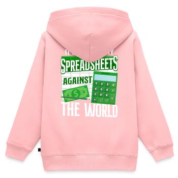 Comptable Comptable Comptable Comptabilité - Sweat Premium à capuche zippé enfant bio - rose - Dos - AI Model Kid Female (0cm)
