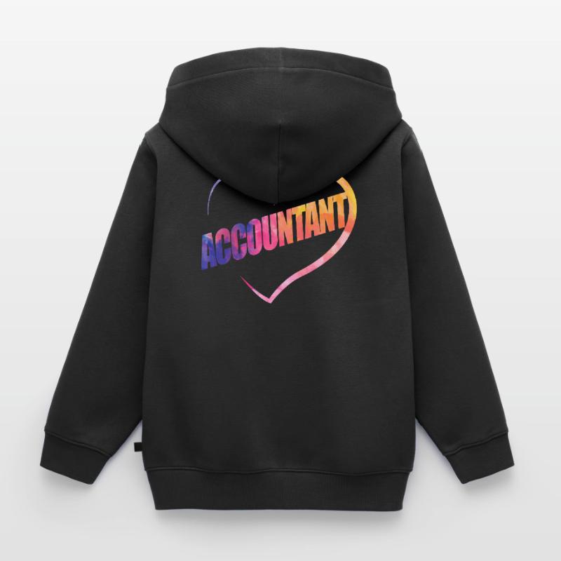Comptable Comptable Comptable Comptabilité Sweat Premium à capuche zippé enfant bio