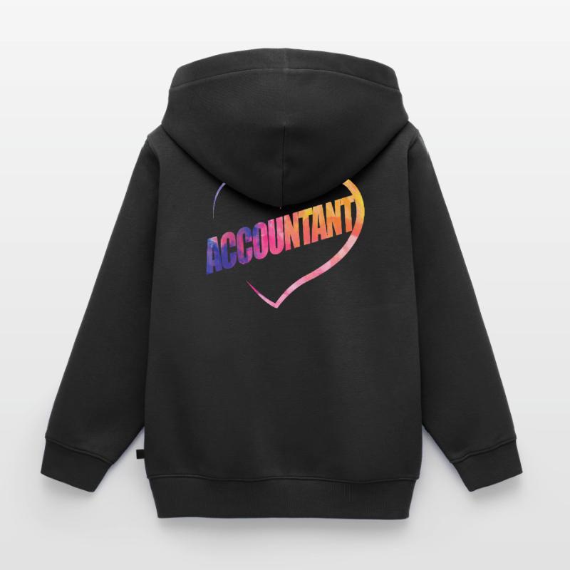 Comptable Comptable Comptable Comptabilité Sweat Premium à capuche zippé enfant bio