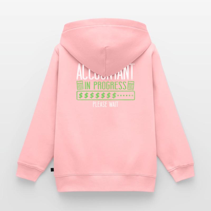 Comptable Comptable Comptable Comptabilité Sweat Premium à capuche zippé enfant bio