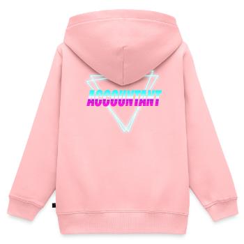 Comptable Comptable Comptable Comptabilité - Sweat Premium à capuche zippé enfant bio - rose - Dos - AI Model Kid Female (0cm)