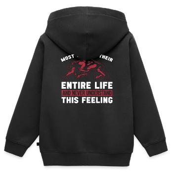 Catch Wrestling Most Ira Lutteur Grappling - Sweat Premium à capuche zippé enfant bio - noir - Dos - AI Model Kid Male (0cm)
