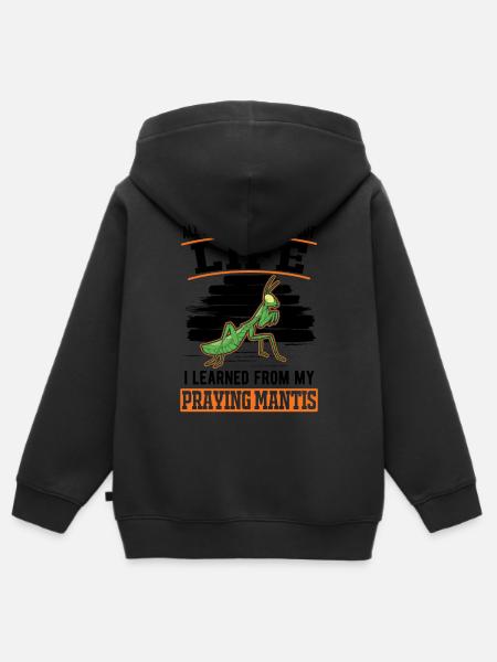Gottesanbeterin Mantis Fangschrecke - Kinder Premium Organic Zip Hoodie -
