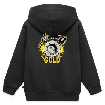Chercheurs d’or Chercheurs d’or Chercheurs d’or Chercheurs d’or - Sweat Premium à capuche zippé enfant bio - noir - Dos - AI Model Kid Male (0cm)