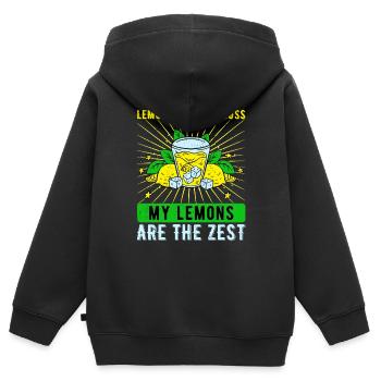 Vendeur de limonade stand de limonade - Sweat Premium à capuche zippé enfant bio - noir - Dos - AI Model Kid Male (0cm)