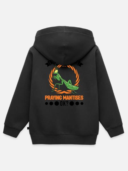 Gottesanbeterin Geschenk Mantis Fangschrecke - Kinder Premium Organic Zip Hoodie -