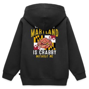 Krebs Tshirt Krabben Schrimps Skorpion Hummer - Kinder Premium Organic Zip Hoodie - Schwarz - Hinten - AI Model Kid Male (0cm)
