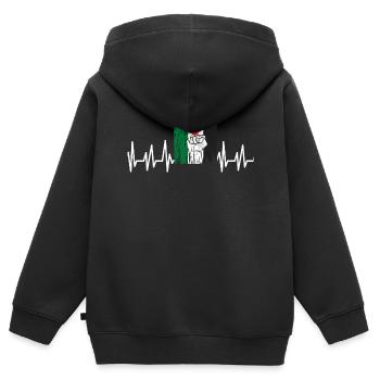 Palästina Geschenk Free Palestine Gaza Streifen - Kinder Premium Organic Zip Hoodie - Schwarz - Hinten - AI Model Kid Male (0cm)