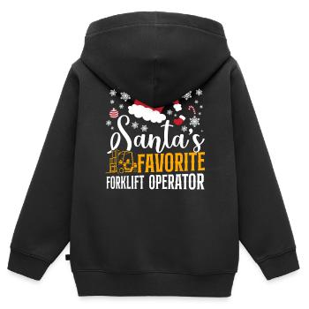 Certified Forklift Truck Operator - Kinder Premium Organic Zip Hoodie - Schwarz - Hinten - AI Model Kid Male (0cm)