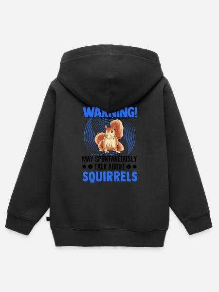 Warnung Eichhörnchen Grauhörnchen - Kinder Premium Organic Zip Hoodie -