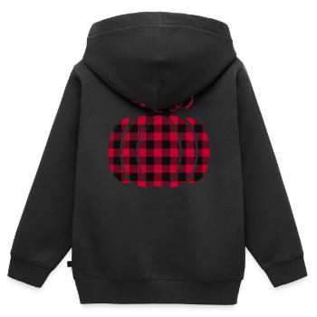 Halloween Pumpkin Red Pattern Pumpkin - Kinder Premium Organic Zip Hoodie - Schwarz - Hinten - AI Model Kid Male (0cm)
