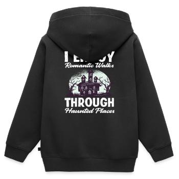 Lost Places Spuken Geisterjäger - Kinder Premium Organic Zip Hoodie - Schwarz - Hinten - AI Model Kid Male (0cm)