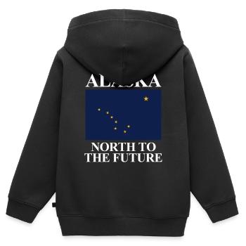 Alaska - Sweat Premium à capuche zippé enfant bio - noir - Dos - AI Model Kid Male (0cm)