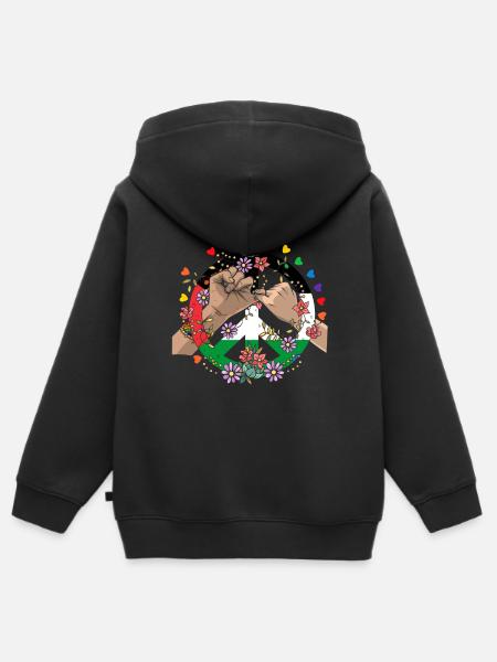 Palestine Tshirt Men Children Women Palestine - Kids Premium Organic Zip-up Hoodie - black