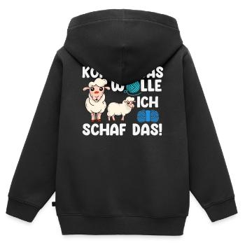 Schaf, Hirte, Schafhirte, Schafzucht - Kinder Premium Organic Zip Hoodie - Schwarz - Hinten - AI Model Kid Male (0cm)