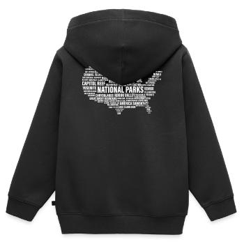 Parcs nationaux des États-Unis, Parc national - Sweat Premium à capuche zippé enfant bio - noir - Dos - AI Model Kid Male (0cm)