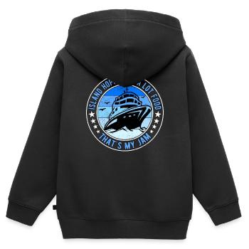 Croisière Croisière Croisière - Sweat Premium à capuche zippé enfant bio - noir - Dos - AI Model Kid Male (0cm)
