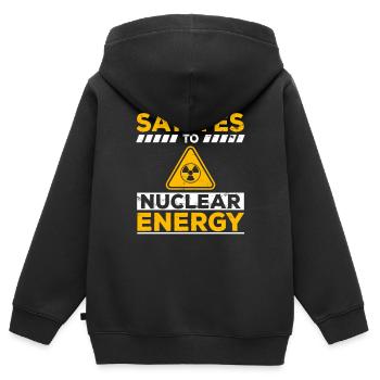 Ja zu Kernkraft - Kernenergie Nuklear Atomkraft - Kinder Premium Organic Zip Hoodie - Schwarz - Hinten - AI Model Kid Male (0cm)