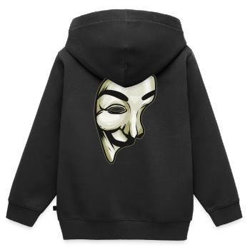 Masque comme costume pour Halloween - Sweat Premium à capuche zippé enfant bio - noir - Dos - AI Model Kid Male (0cm)