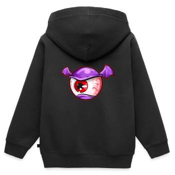 Un démon borgne un œil avec de minuscules ailes Costume - Sweat Premium à capuche zippé enfant bio - noir - Dos - AI Model Kid Male (0cm)