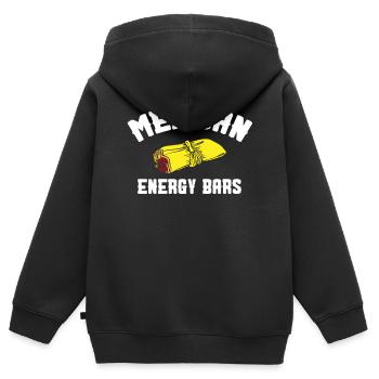 Barres énergétiques mexicaines, Tamales mexicains - Sweat Premium à capuche zippé enfant bio - noir - Dos - AI Model Kid Male (0cm)