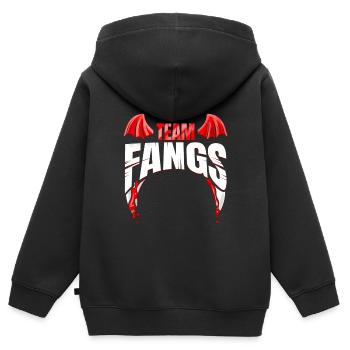 Team Fangs Vampire Horde Halloween - Sweat Premium à capuche zippé enfant bio - noir - Dos - AI Model Kid Male (0cm)