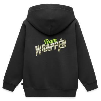 Équipe Wrapper Momie Horde Halloween - Sweat Premium à capuche zippé enfant bio - noir - Dos - AI Model Kid Male (0cm)