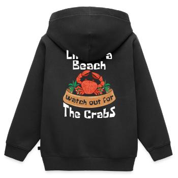 Krebs Tshirt Krabben Schrimps Skorpion Hummer - Kinder Premium Organic Zip Hoodie - Schwarz - Hinten - AI Model Kid Male (0cm)