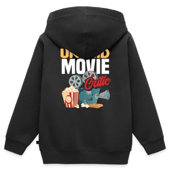 Film Kritiker Kinogänger - Kinder Premium Organic Zip Hoodie - Schwarz - Hinten - AI Model Kid Male (0cm)