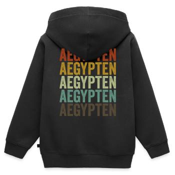 Ägypten Retro Vintage - Kinder Premium Organic Zip Hoodie - Schwarz - Hinten - AI Model Kid Male (0cm)