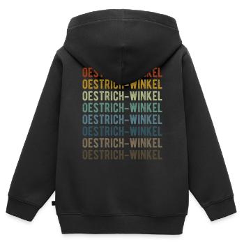 Oestrich-Winkel Stadt Retro Vintage - Kinder Premium Organic Zip Hoodie - Schwarz - Hinten - AI Model Kid Male (0cm)