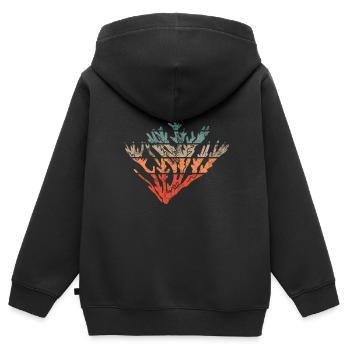 Corail Vintage Rétro Corail Coloré - Sweat Premium à capuche zippé enfant bio - noir - Dos - AI Model Kid Male (0cm)