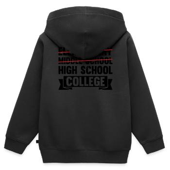 Middle School Graduation Junior High Graduation - Kinder Premium Organic Zip Hoodie - Schwarz - Hinten - AI Model Kid Male (0cm)