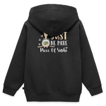Seulement un morceau de rouleaux de sushi de japonais - Sweat Premium à capuche zippé enfant bio - noir - Dos - AI Model Kid Male (0cm)