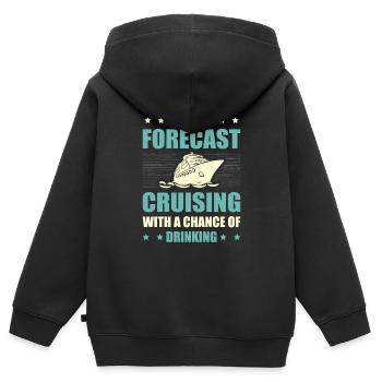 Croisière avec la chance de passer des vacances en boisson - Sweat Premium à capuche zippé enfant bio - noir - Dos - AI Model Kid Male (0cm)