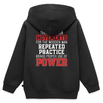 Wing Chun There Are 108 Movements Fighter Fight - Kinder Premium Organic Zip Hoodie - Schwarz - Hinten - AI Model Kid Male (0cm)