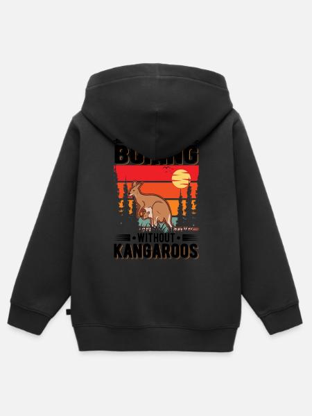 Australisches Känguru Australien Kangaroo - Kinder Premium Organic Zip Hoodie -