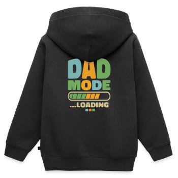 Dad - dad mode … loading - Kinder Premium Organic Zip Hoodie - Schwarz - Hinten - AI Model Kid Male (0cm)