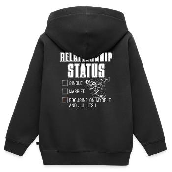 Jiu Jitsu Relationship Status Combat Fight Fighter - Kinder Premium Organic Zip Hoodie - Schwarz - Hinten - AI Model Kid Male (0cm)
