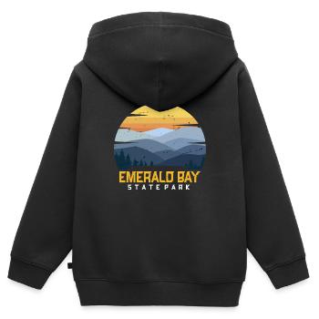 State Park California Emerald Bay Camping Nevada - Kids Premium Organic Zip-up Hoodie - black - Back - AI Model Kid Male (0cm)