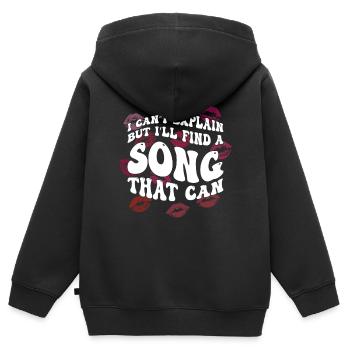 Coquette Esthétique Centre-ville - Sweat Premium à capuche zippé enfant bio - noir - Dos - AI Model Kid Male (0cm)